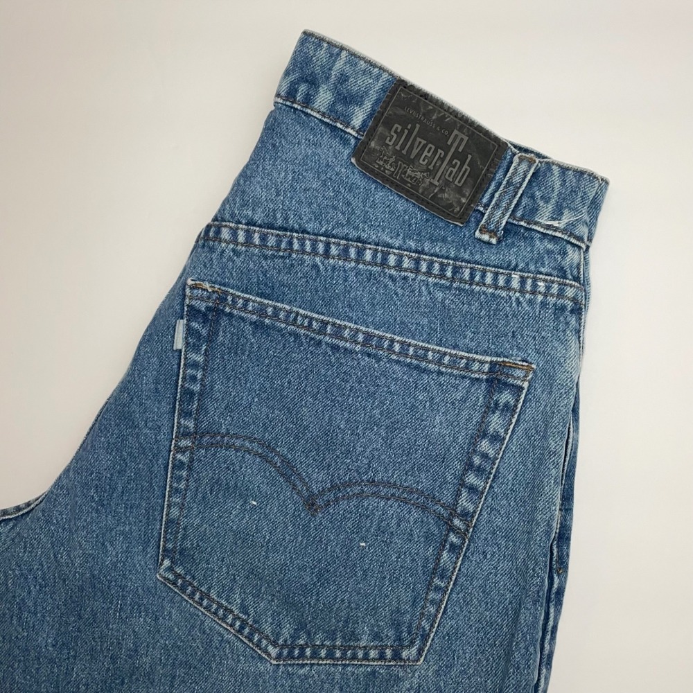 Levi's Silvertab Baggy Jeans Mens 33x32 Blue Denim Cotton Relaxed Vintage 90s